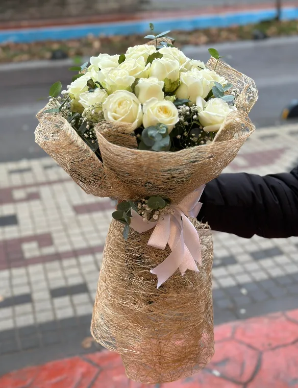 20 adet beyaz gül (main)