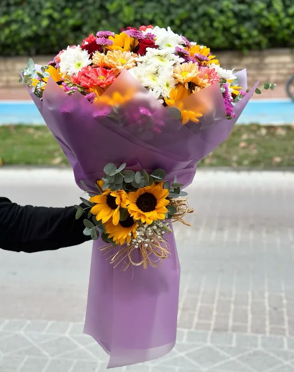 karışık ayçiçek buketi (main)